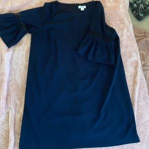 Navy J Howard Bell Sleeve Dress